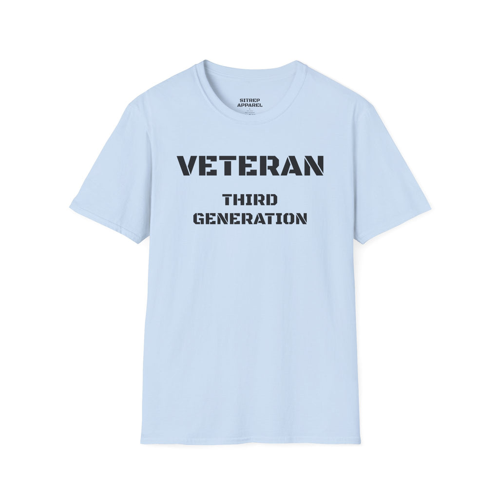 Third Generation Veteran (Front Side) — Unisex Military Pride