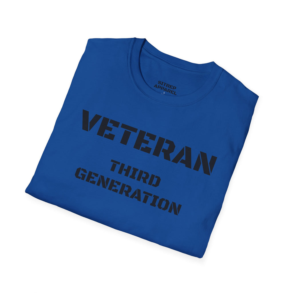 Third Generation Veteran (Front Side) — Unisex Military Pride