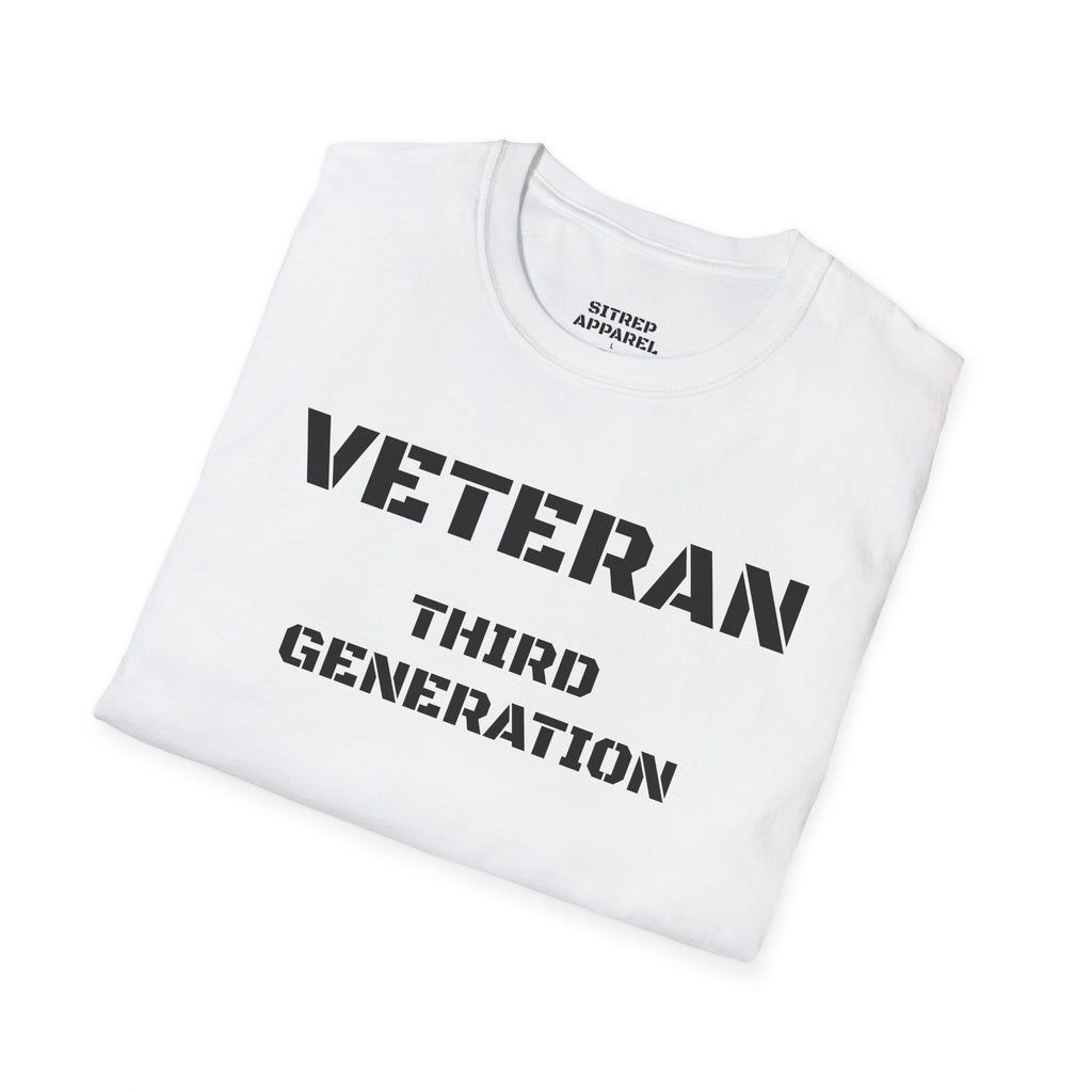 Third Generation Veteran (Front Side) — Unisex Military Pride