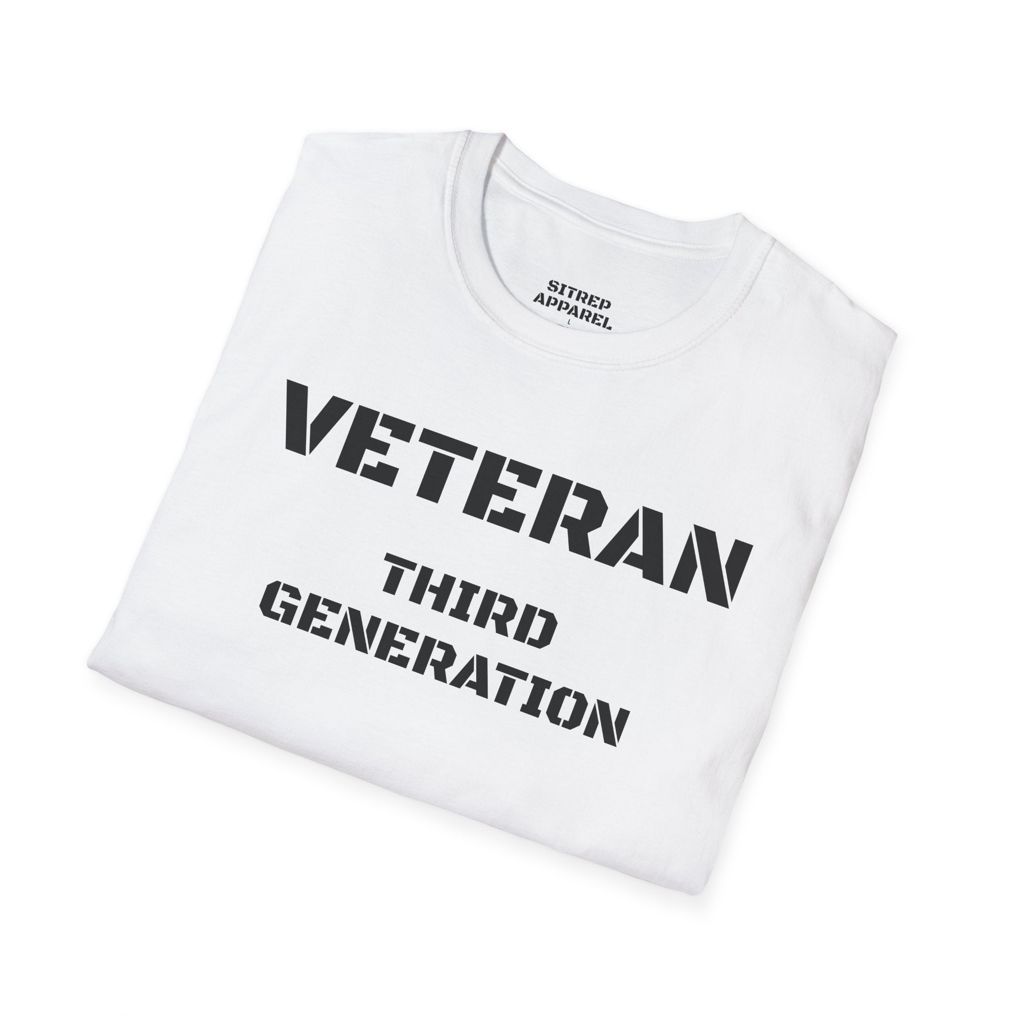 Third Generation Veteran (Front Side) — Unisex Military Pride