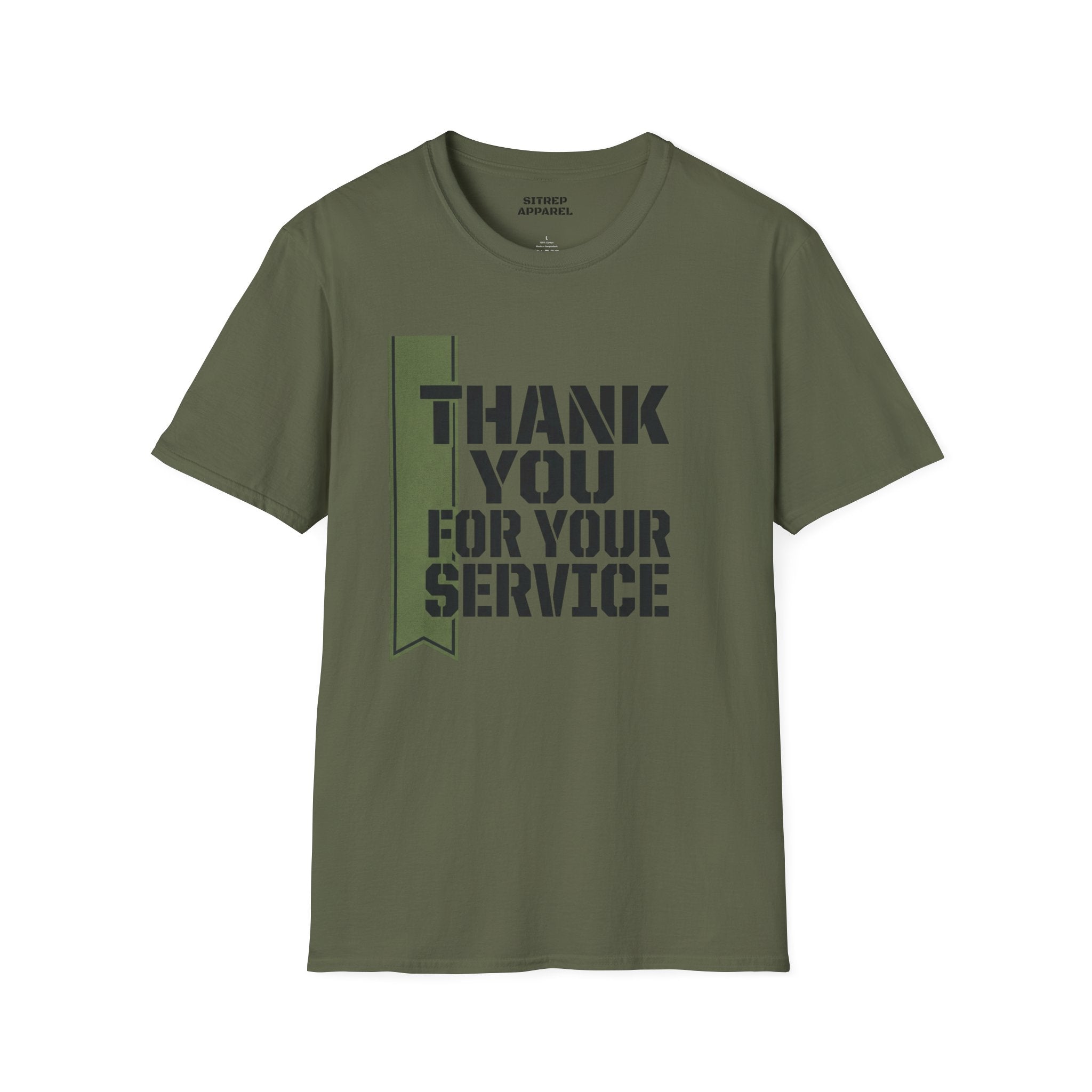 Green Stripe for Supporting the Military 'Thank You For Your Service'