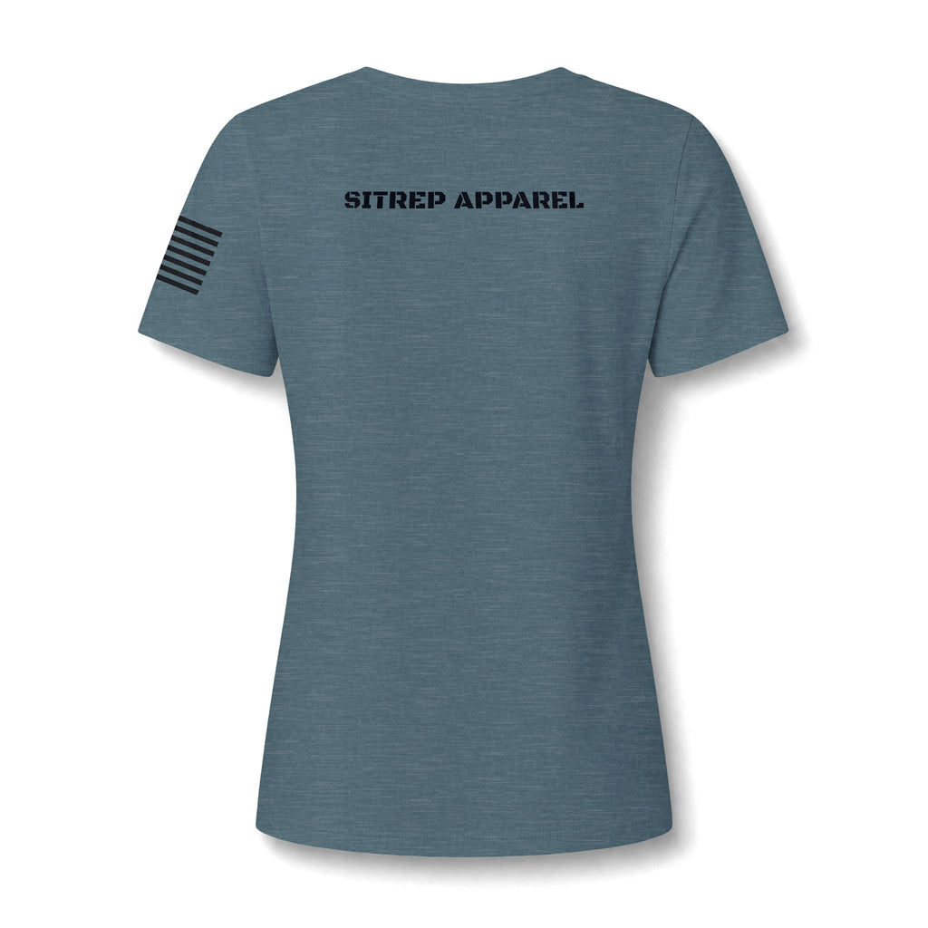 Women's Relaxed Heather CVC V-Neck Tee