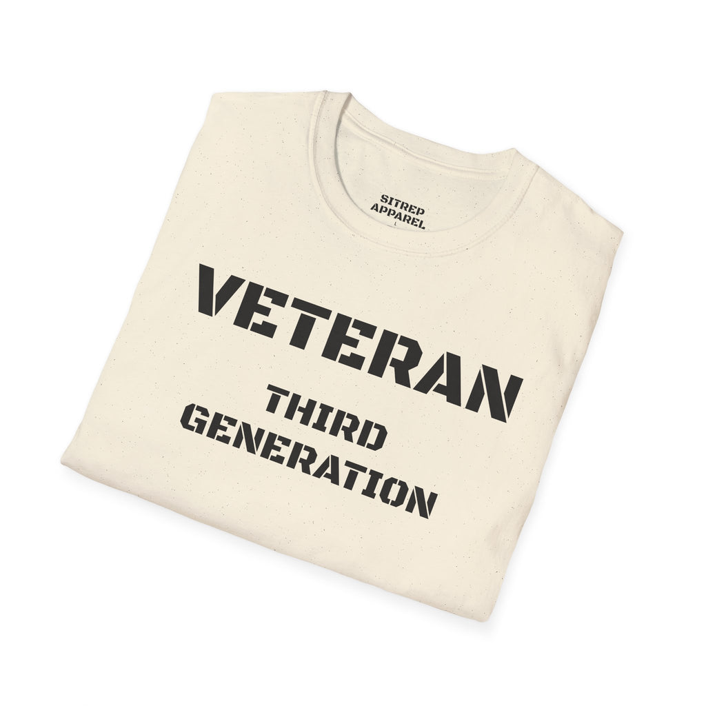 Third Generation Veteran (Front Side) — Unisex Military Pride