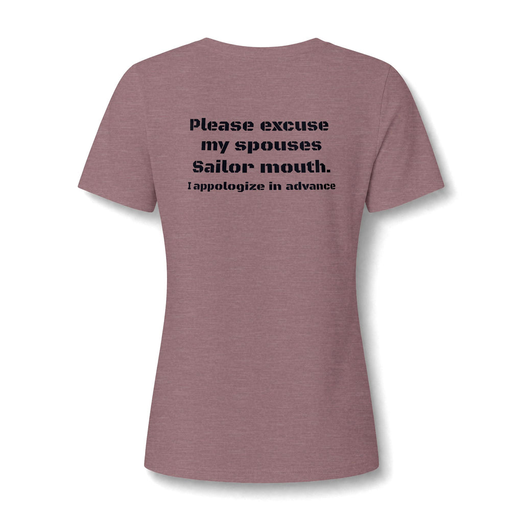 Hers 'My Spouse is a Grumpy Veteran' V-Neck Tee