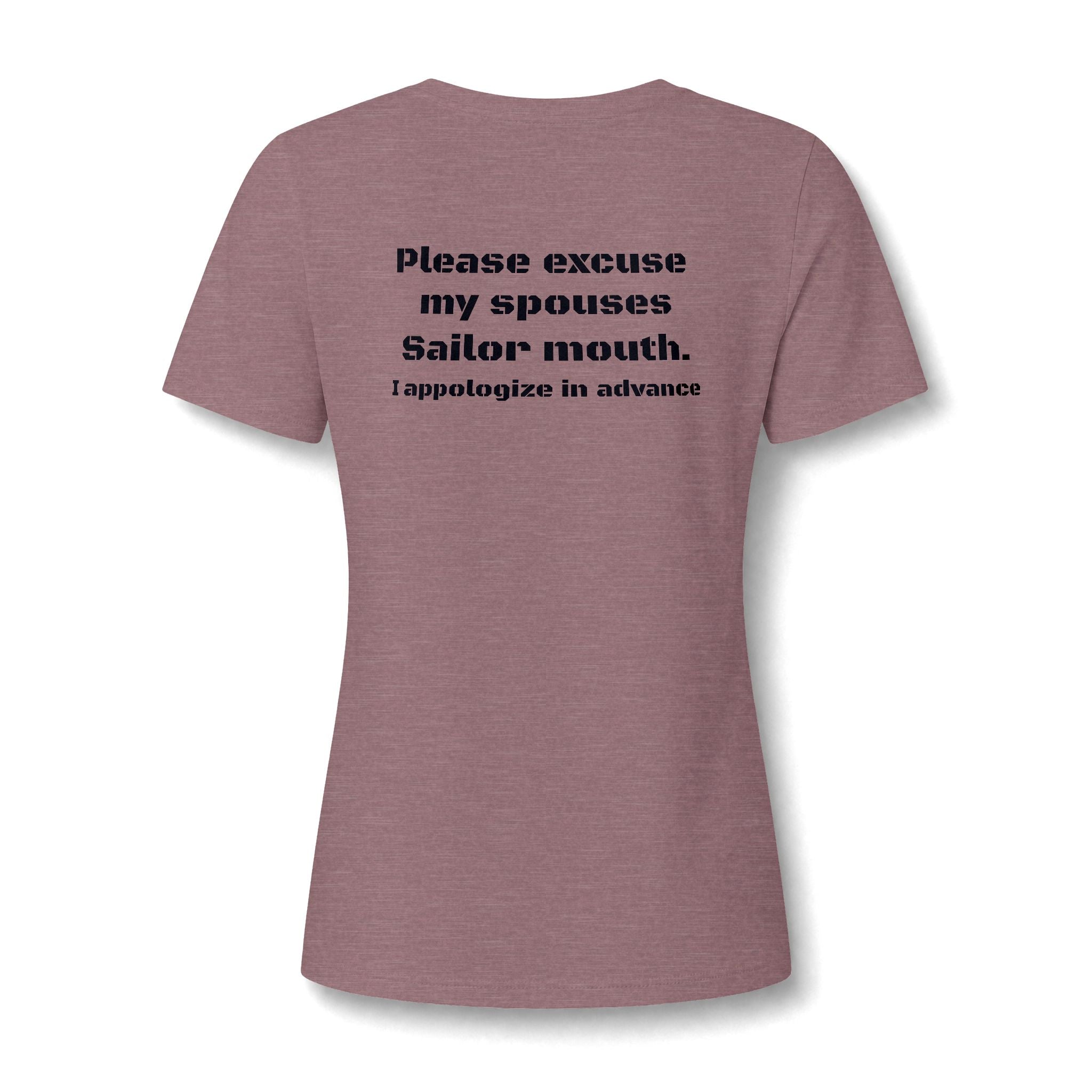 Hers 'My Spouse is a Grumpy Veteran' V-Neck Tee