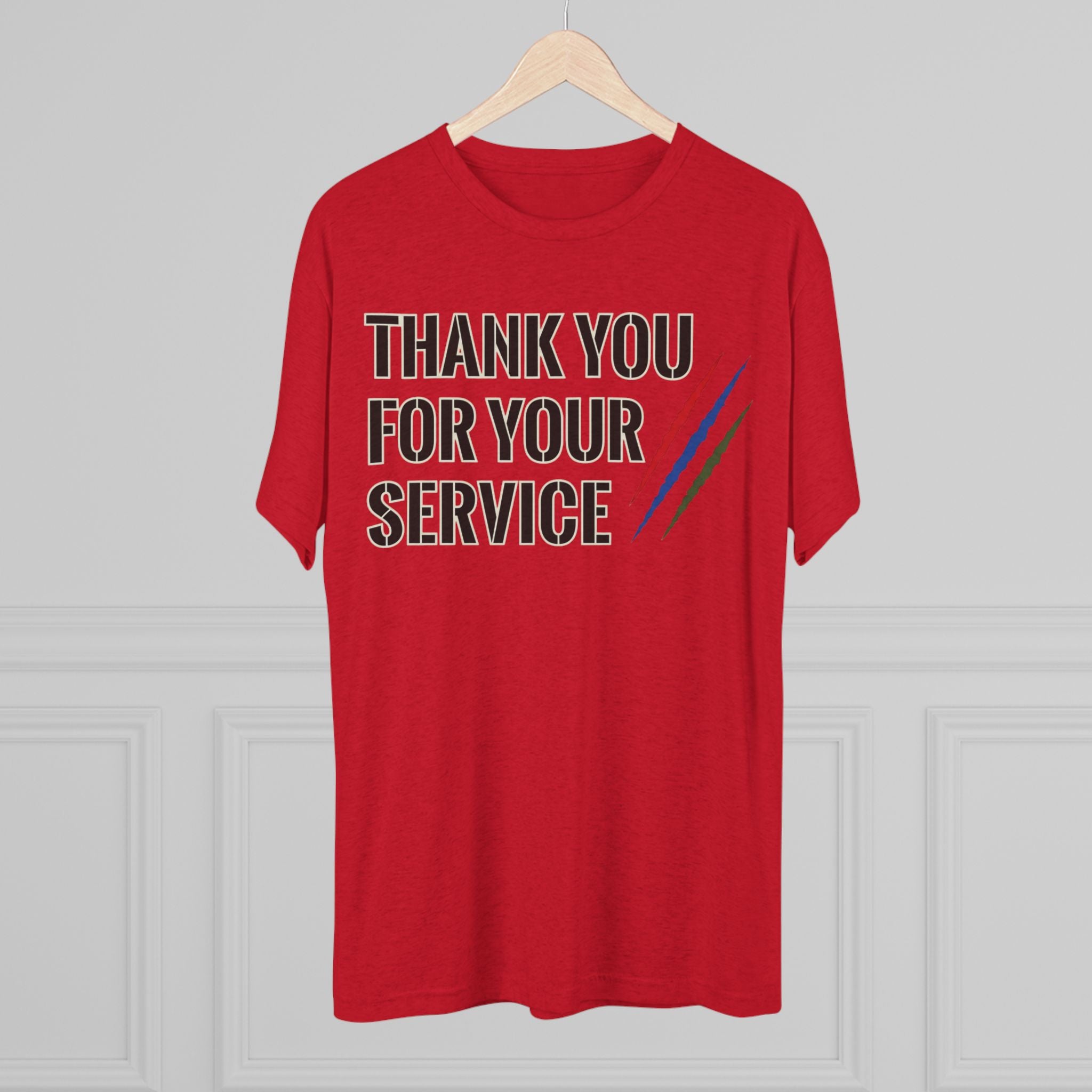 Tri Blend Thank You For Your Service Tee —Appreciation T-Shirt