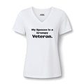 Hers 'My Spouse is a Grumpy Veteran' V-Neck Tee
