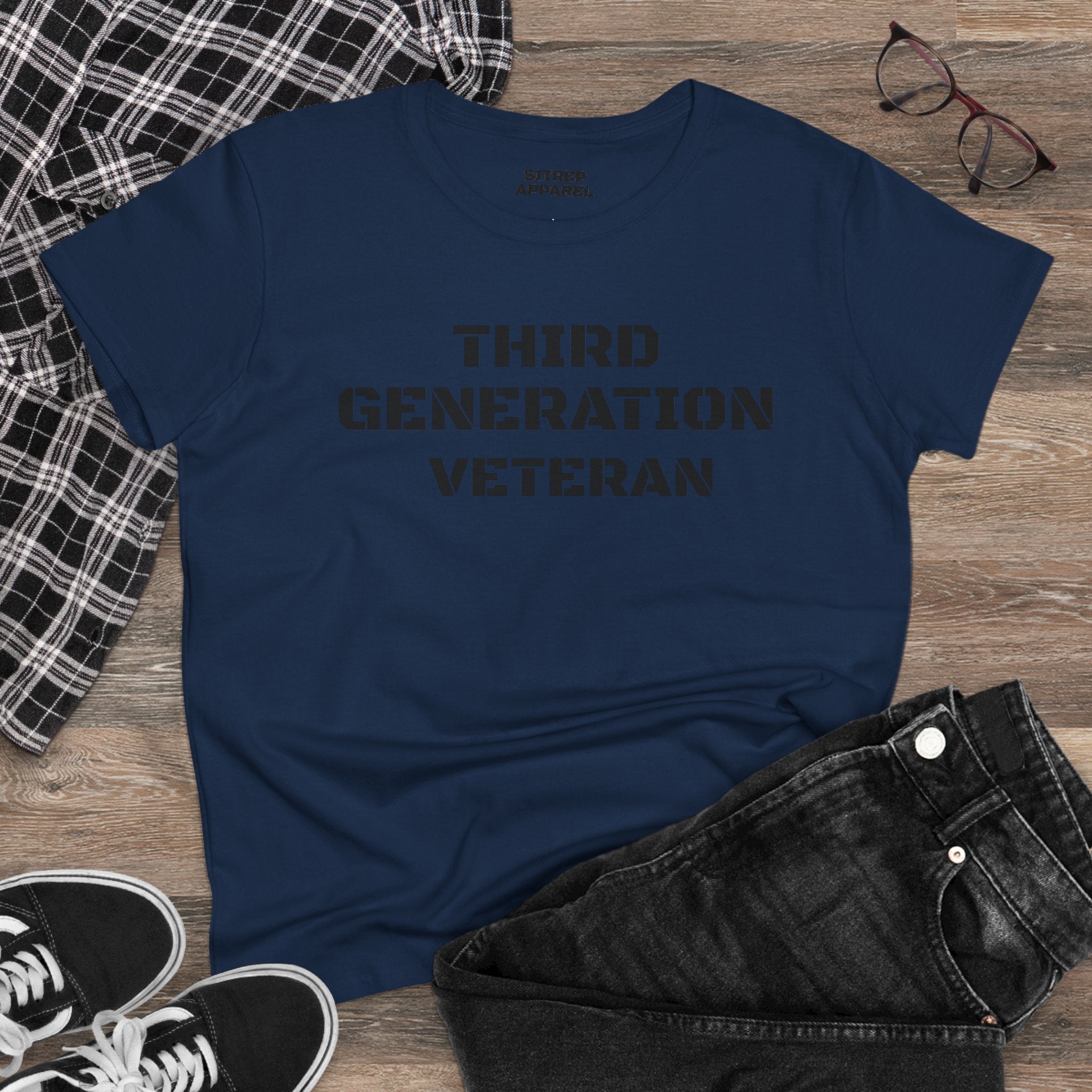 Third Generation Veteran Women's pride (Front Side)