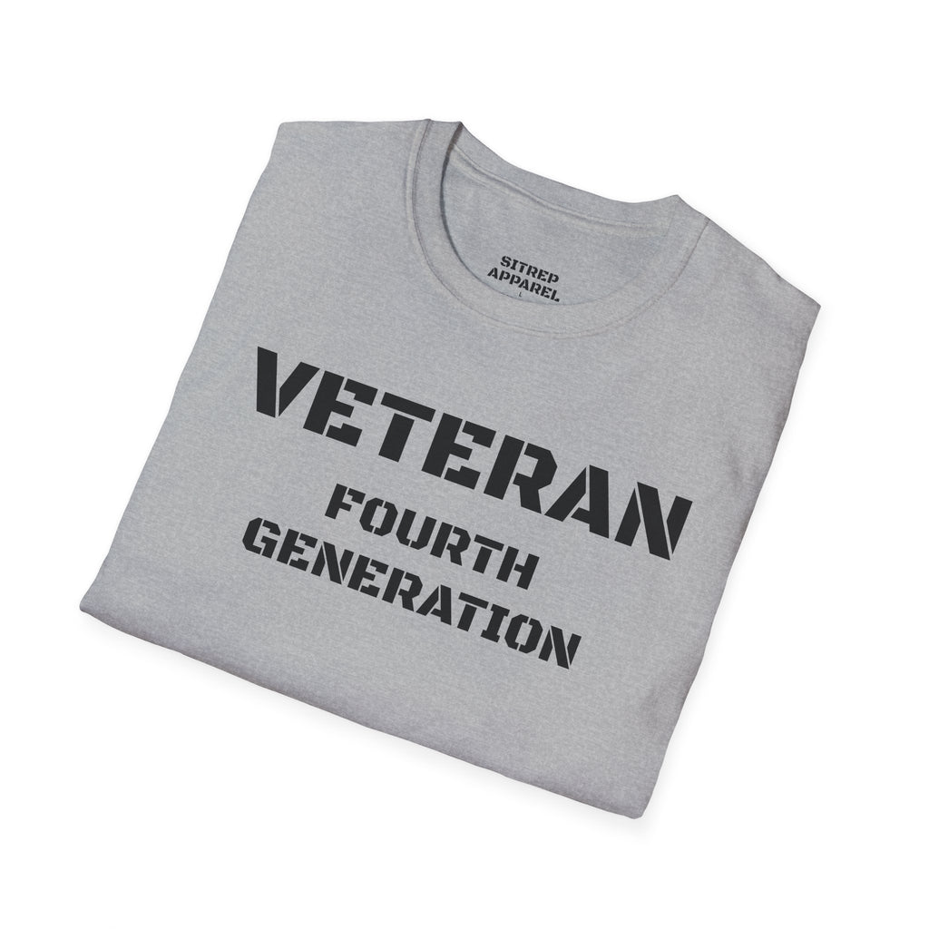 Fourth Generation Veteran (Front Side) — Unisex Military Pride