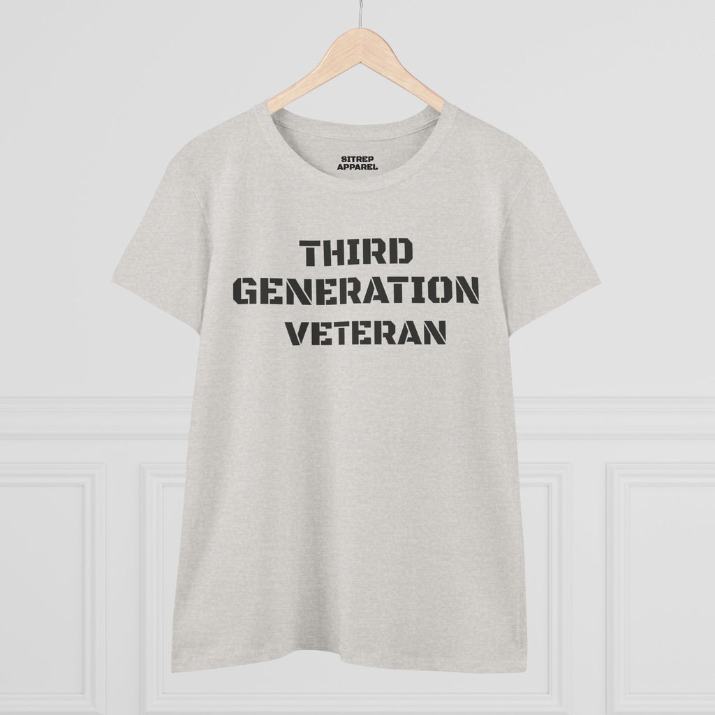 Third Generation Veteran Women's pride (Front Side)