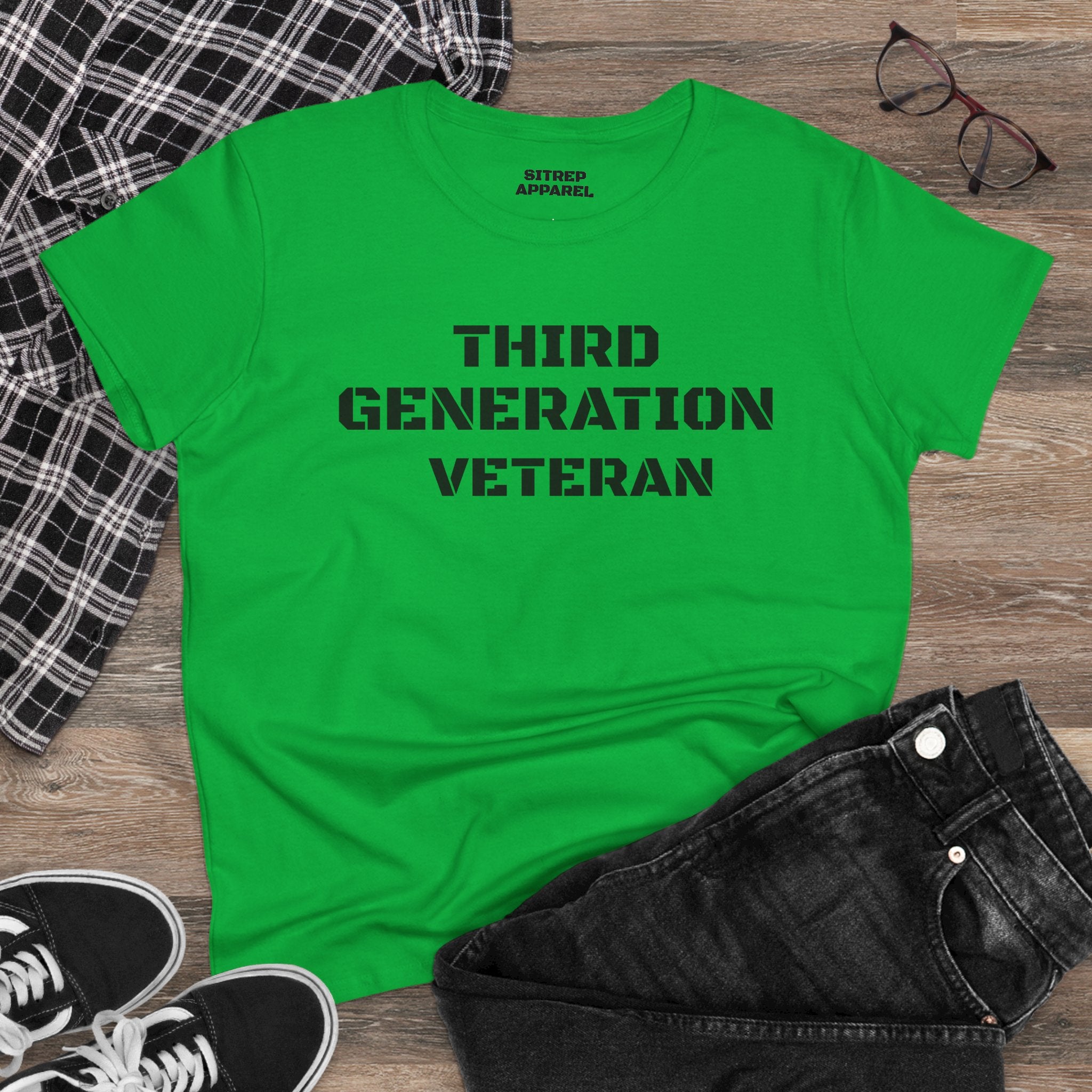 Third Generation Veteran Women's pride (Front Side)