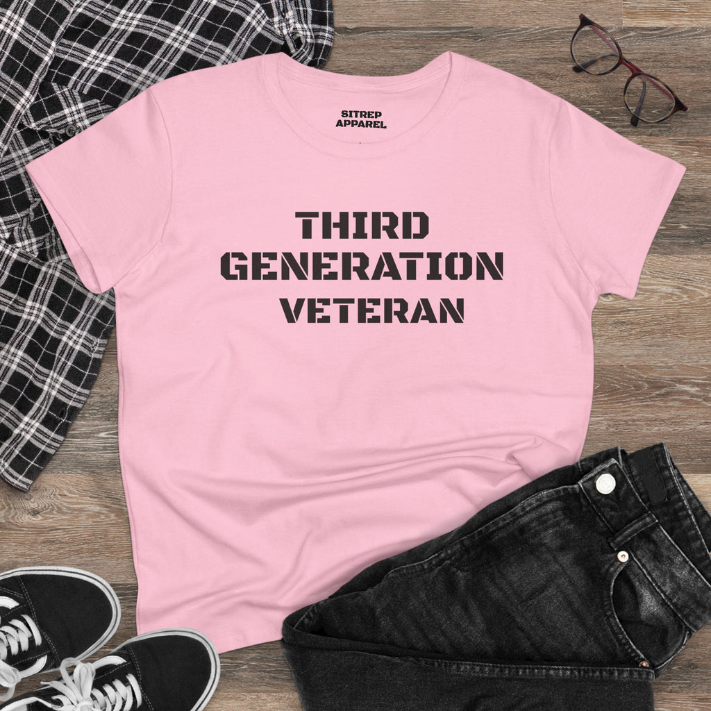 Third Generation Veteran Women's pride (Front Side)