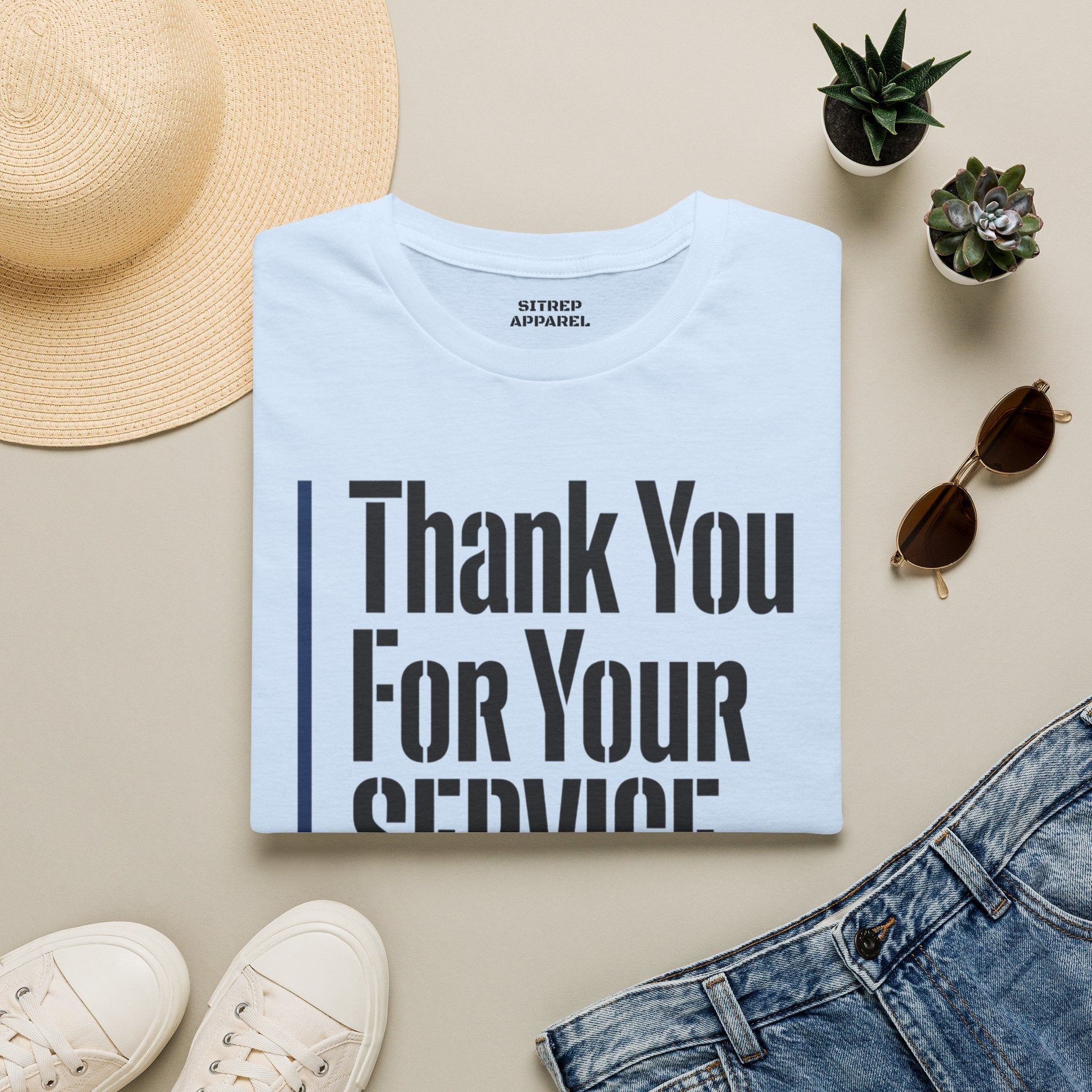 Thin Blue Line, Law Enforcement Appreciation T-Shirt