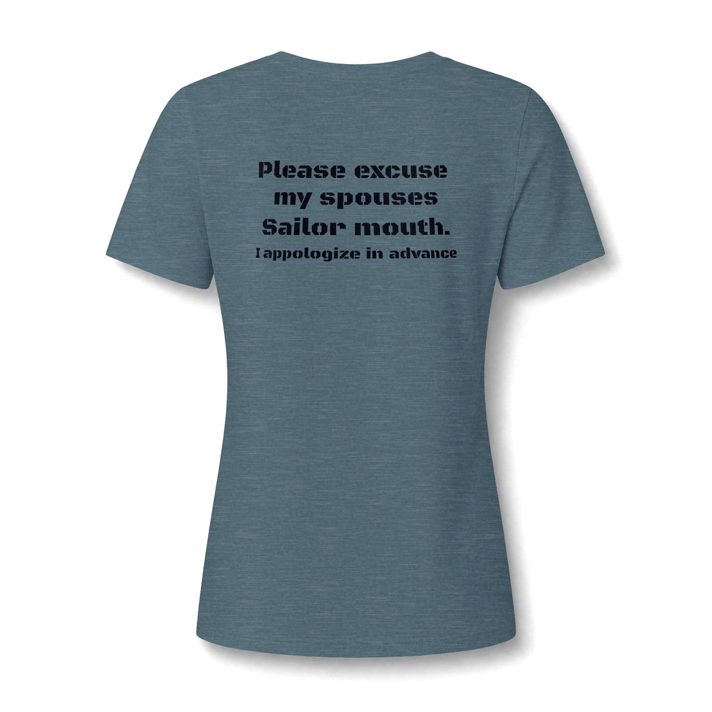 Hers 'My Spouse is a Grumpy Veteran' V-Neck Tee
