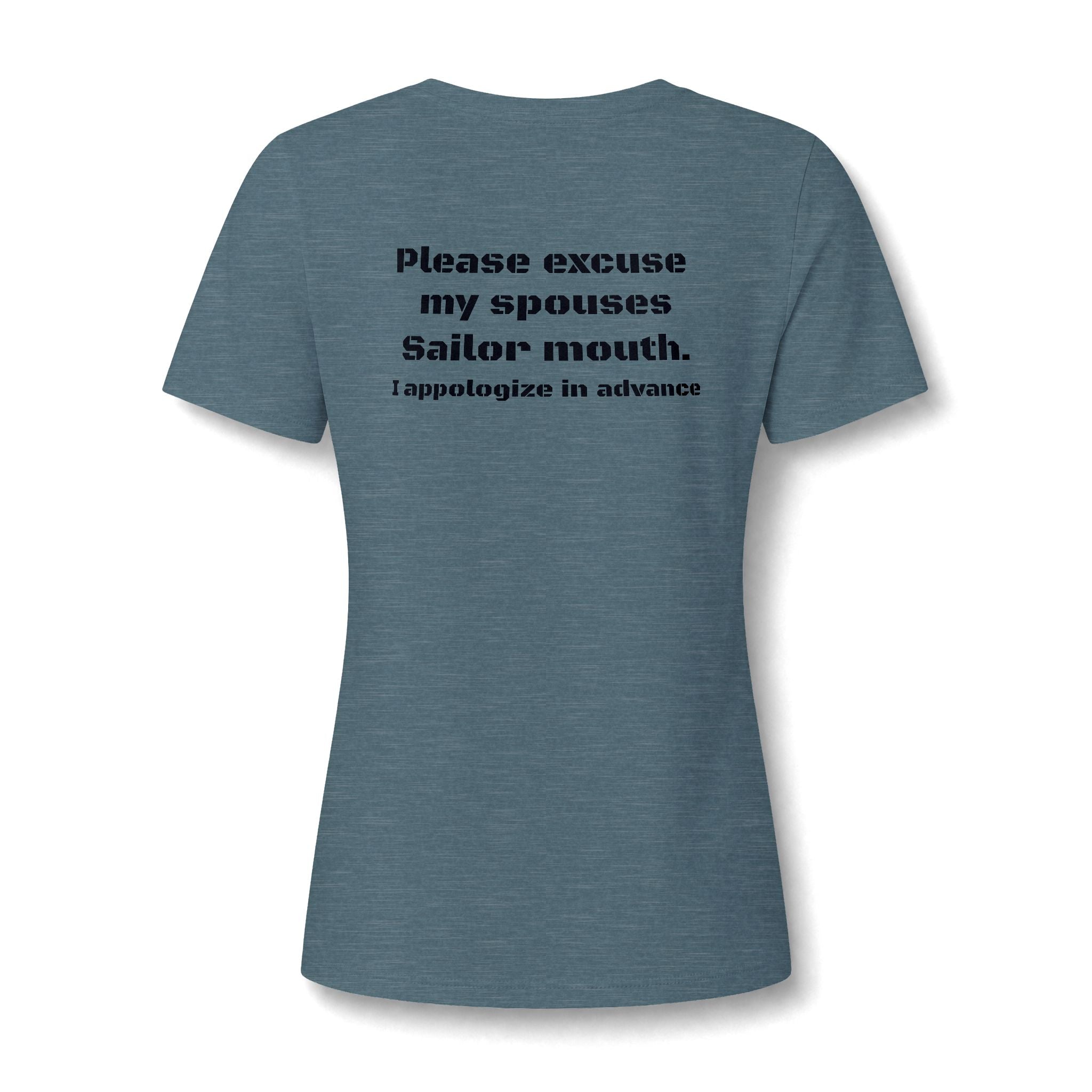 Hers 'My Spouse is a Grumpy Veteran' V-Neck Tee
