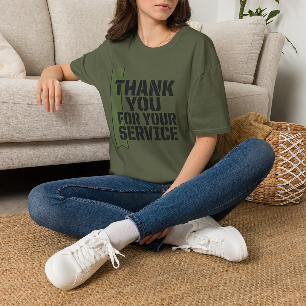 Green Stripe for Supporting the Military 'Thank You For Your Service'