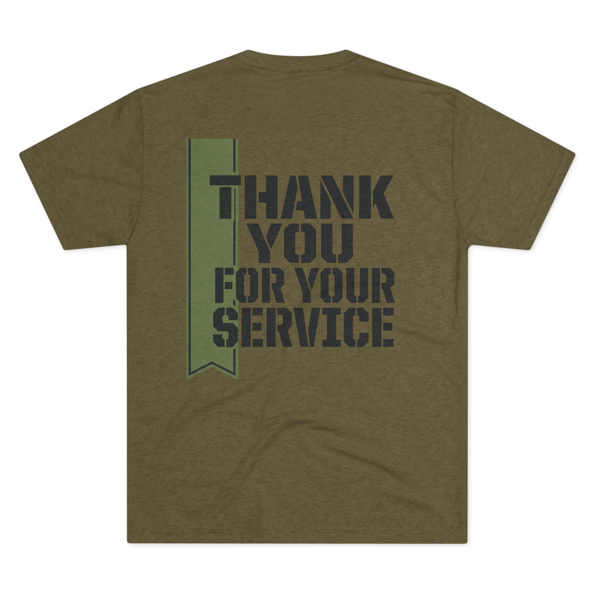 Green Ribbon TRI BLEND Thank You For Your Service