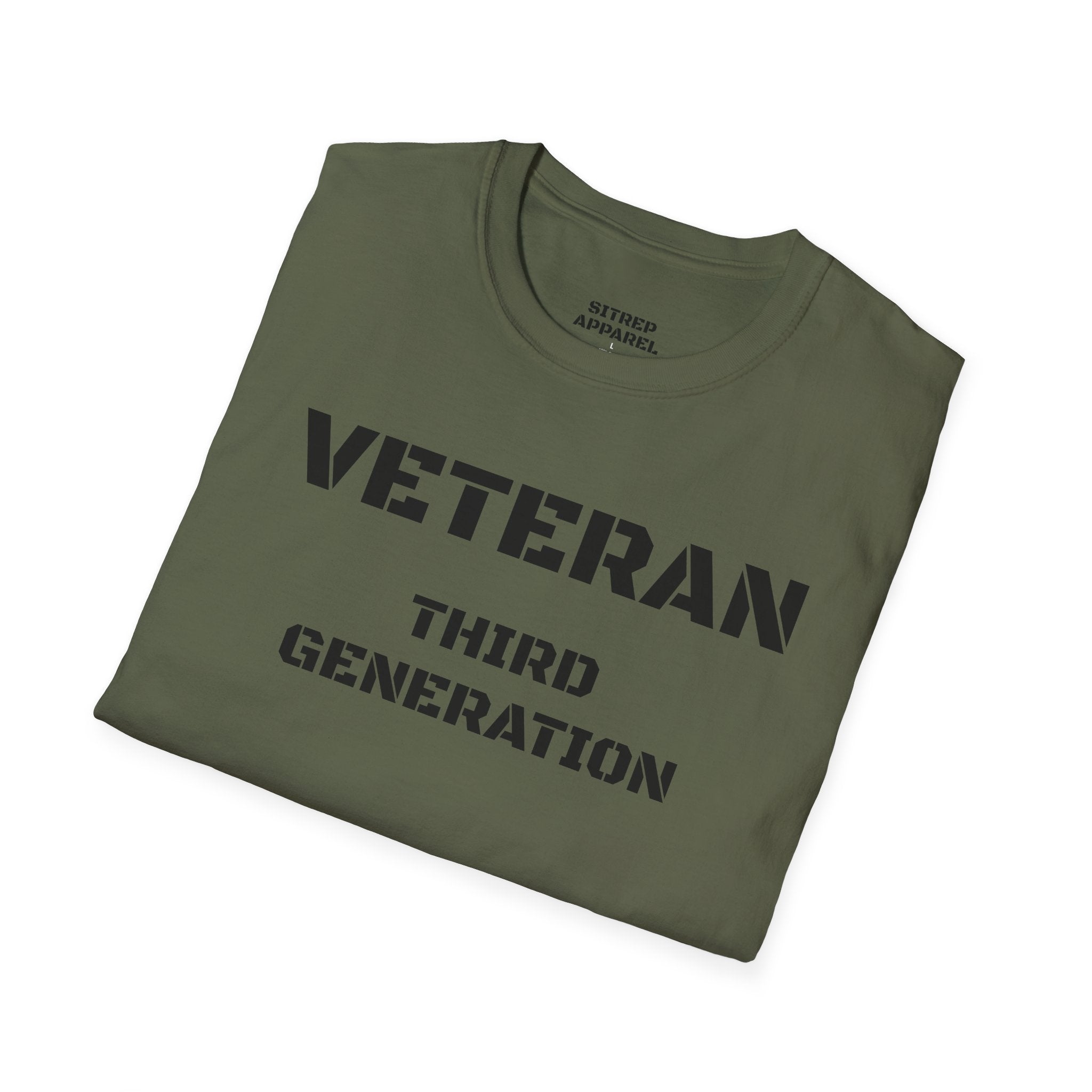 Third Generation Veteran (Front Side) — Unisex Military Pride