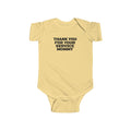 Infant Bodysuit – "Thank You For Your Service Mommy" Military Baby Onesie