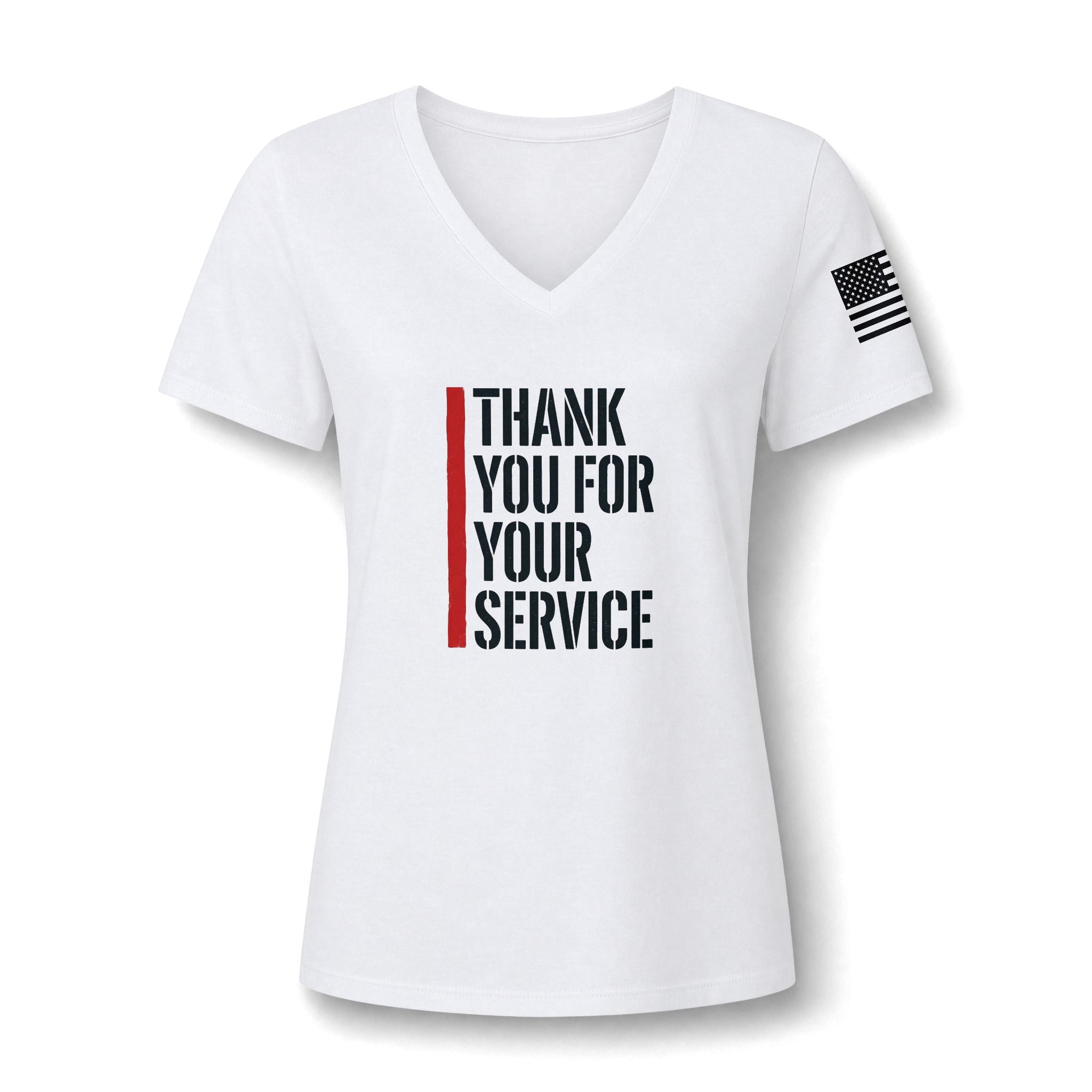 Thank You For Your Service V-Neck Tee