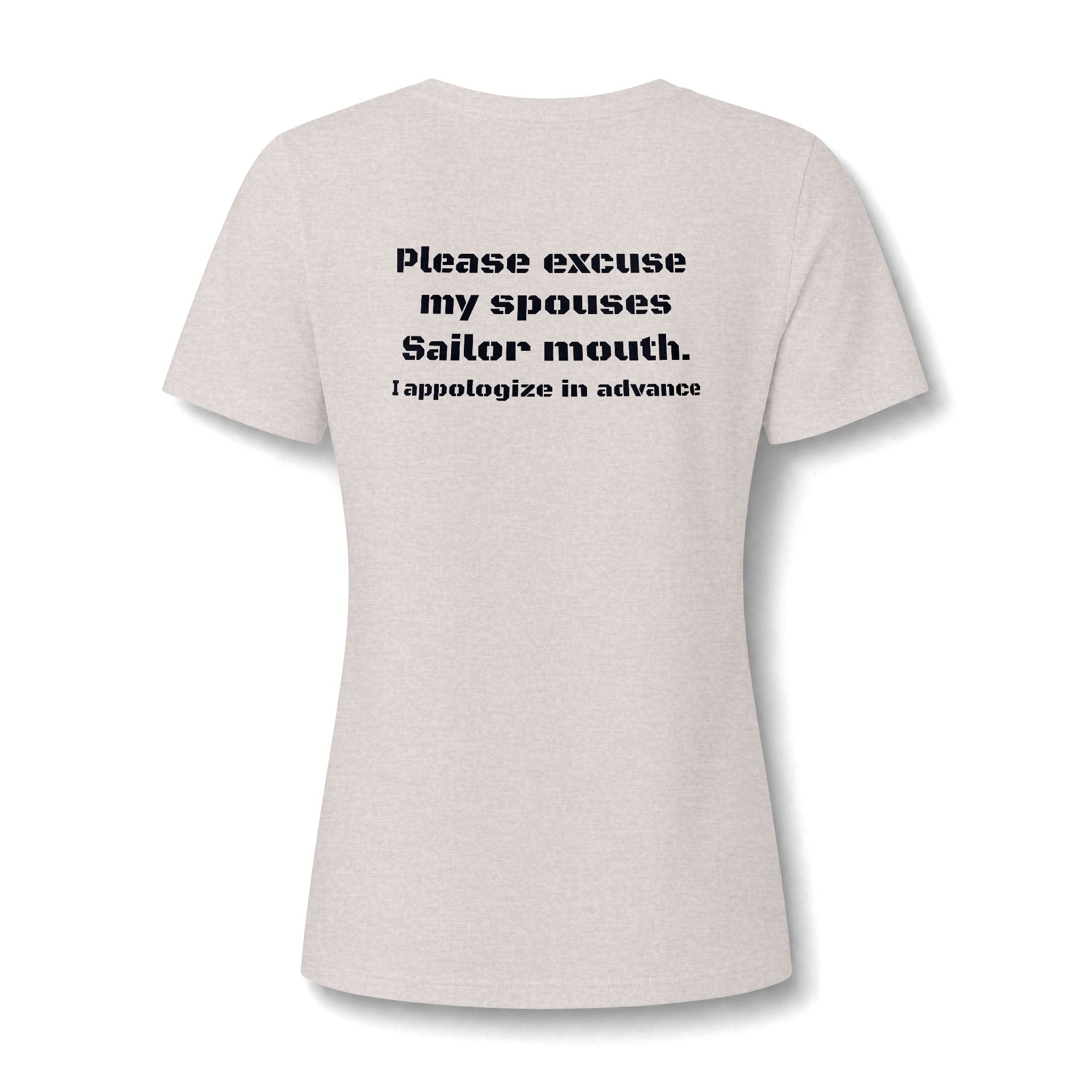 Hers 'My Spouse is a Grumpy Veteran' V-Neck Tee