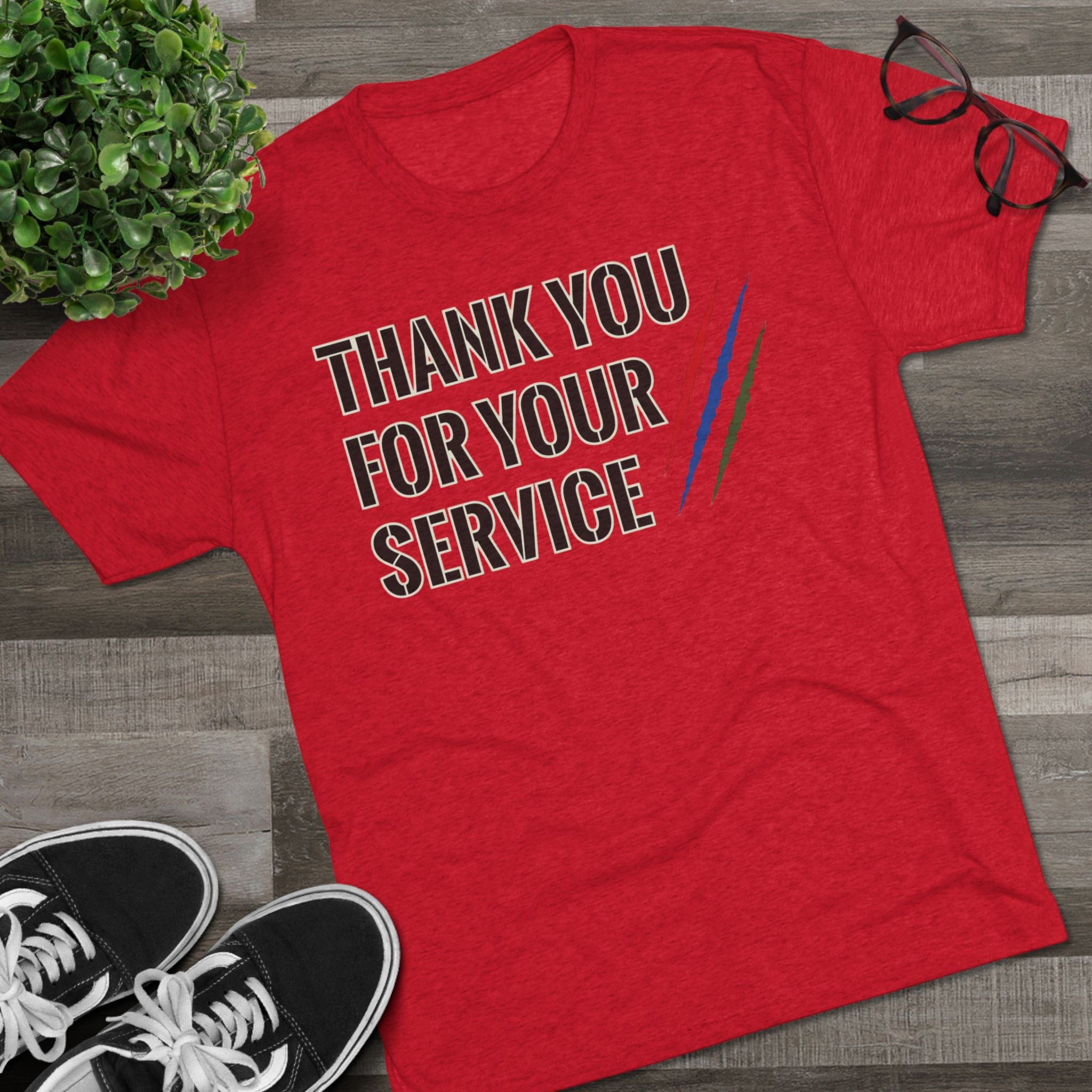 Tri Blend Thank You For Your Service Tee —Appreciation T-Shirt