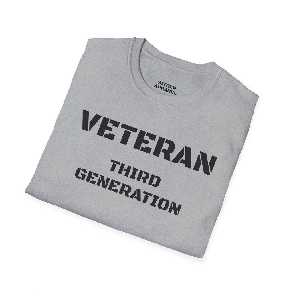 Third Generation Veteran (Front Side) — Unisex Military Pride