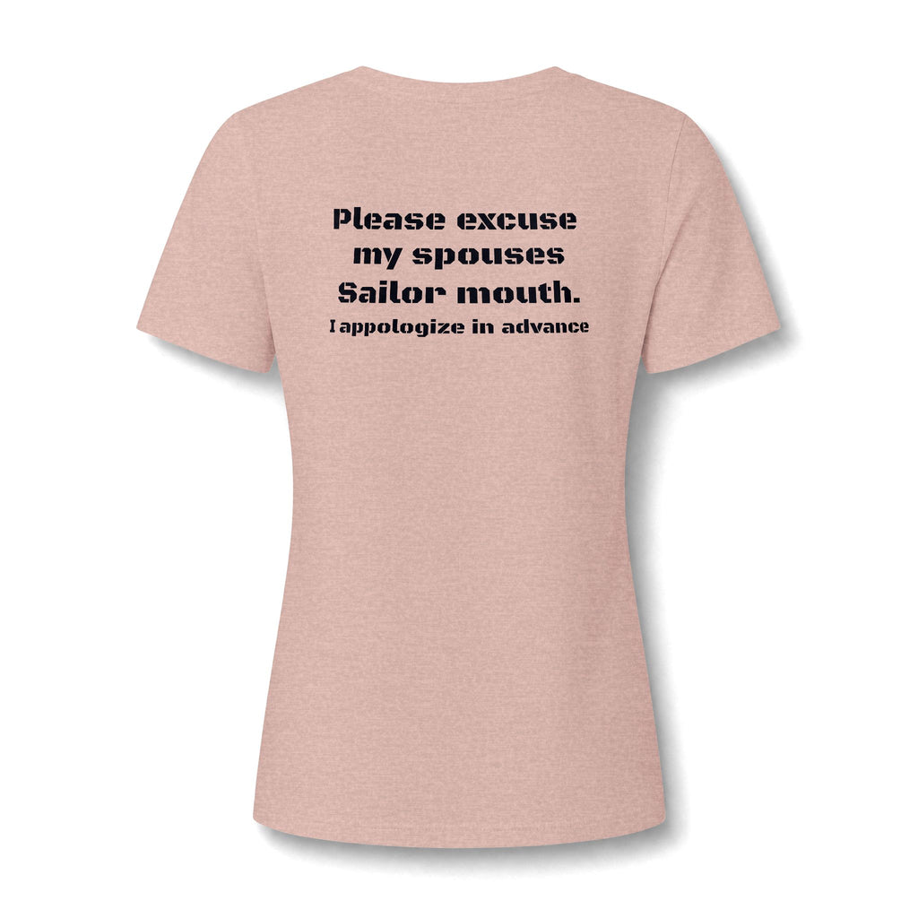 Hers 'My Spouse is a Grumpy Veteran' V-Neck Tee