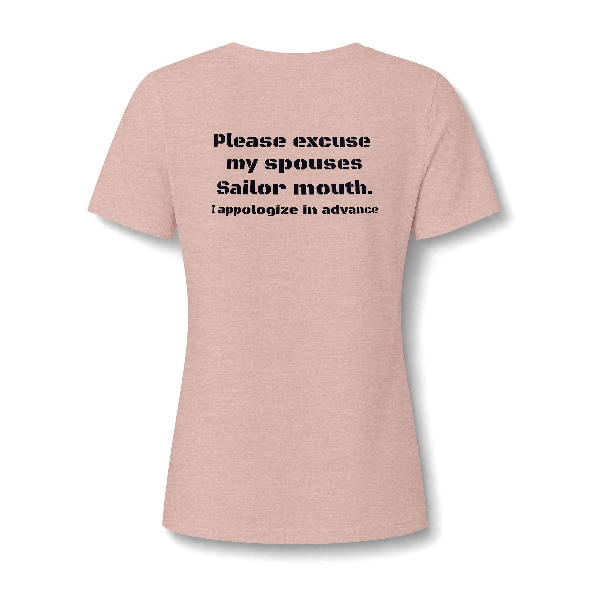 Hers 'My Spouse is a Grumpy Veteran' V-Neck Tee