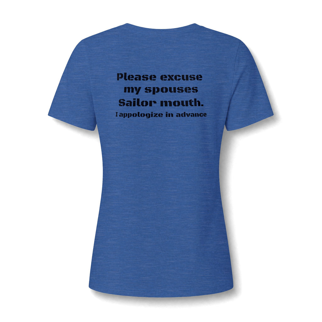Hers 'My Spouse is a Grumpy Veteran' V-Neck Tee