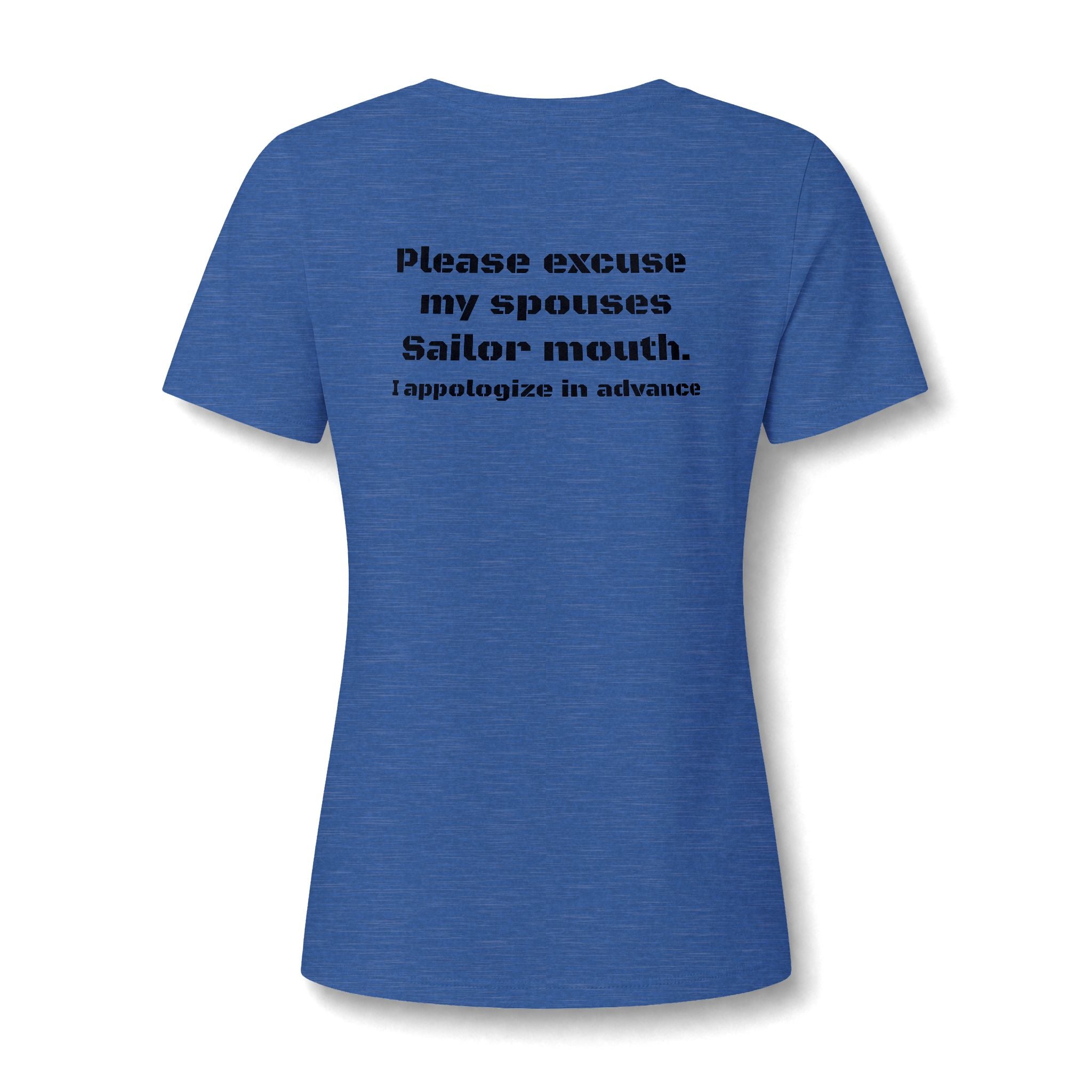 Hers 'My Spouse is a Grumpy Veteran' V-Neck Tee