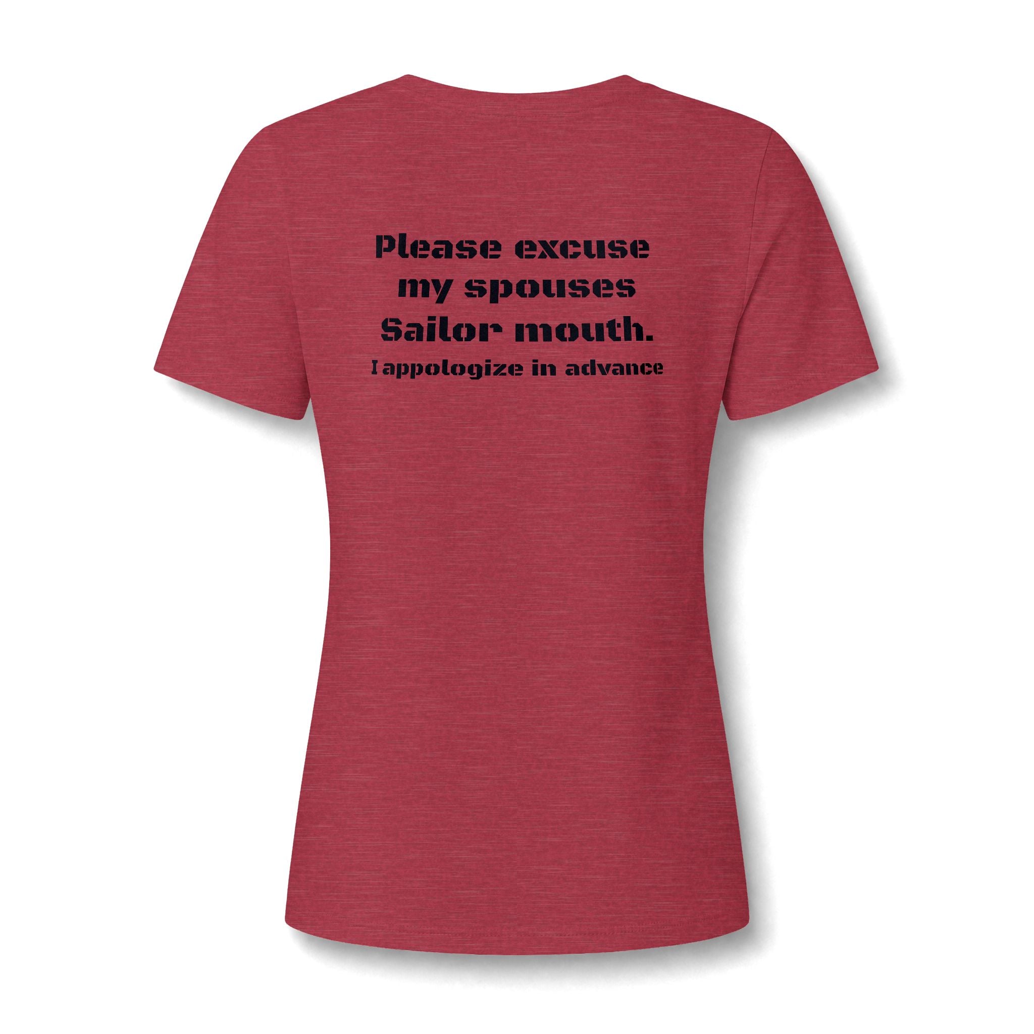 Hers 'My Spouse is a Grumpy Veteran' V-Neck Tee