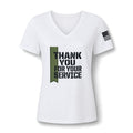 Women's V‑Neck Tee - "Thank You For Your Service" Appreciation Shirt
