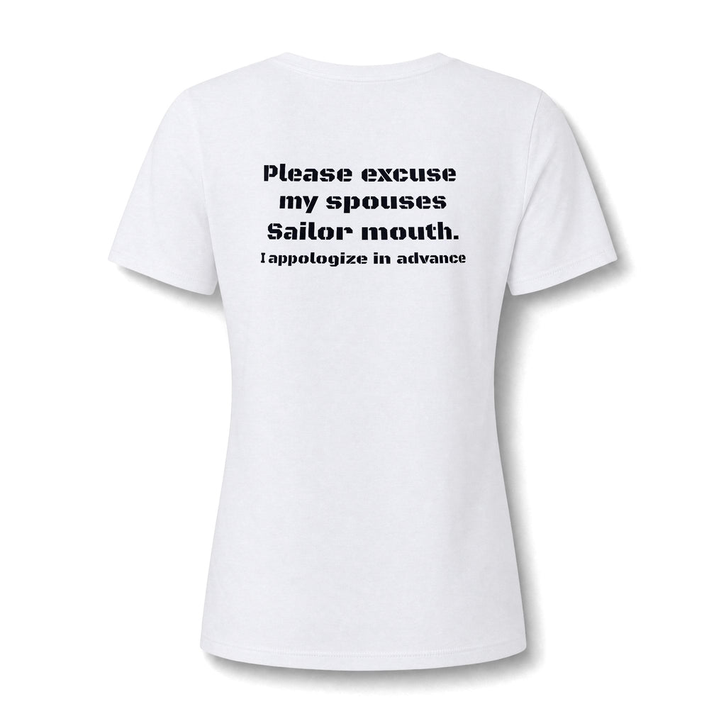 Hers 'My Spouse is a Grumpy Veteran' V-Neck Tee