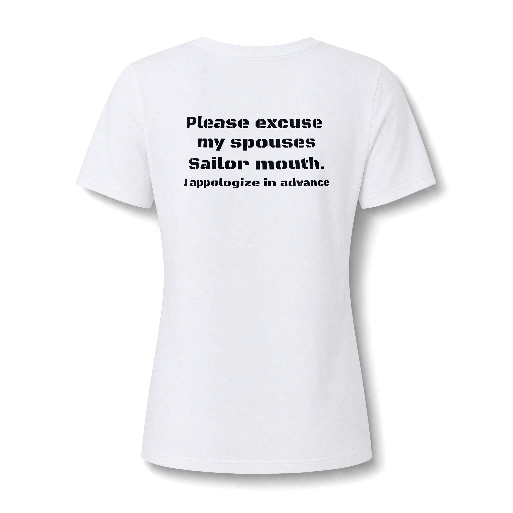 Hers 'My Spouse is a Grumpy Veteran' V-Neck Tee