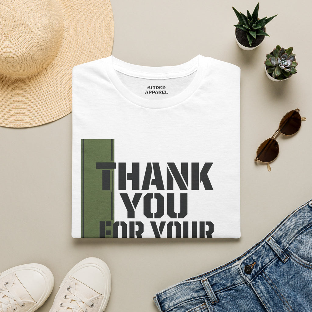 Green Stripe for Supporting the Military 'Thank You For Your Service'
