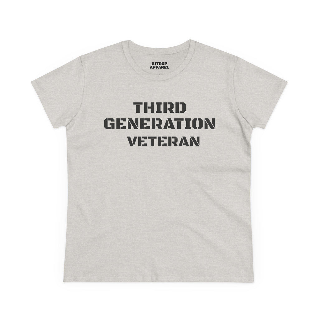 Third Generation Veteran Women's pride (Front Side)