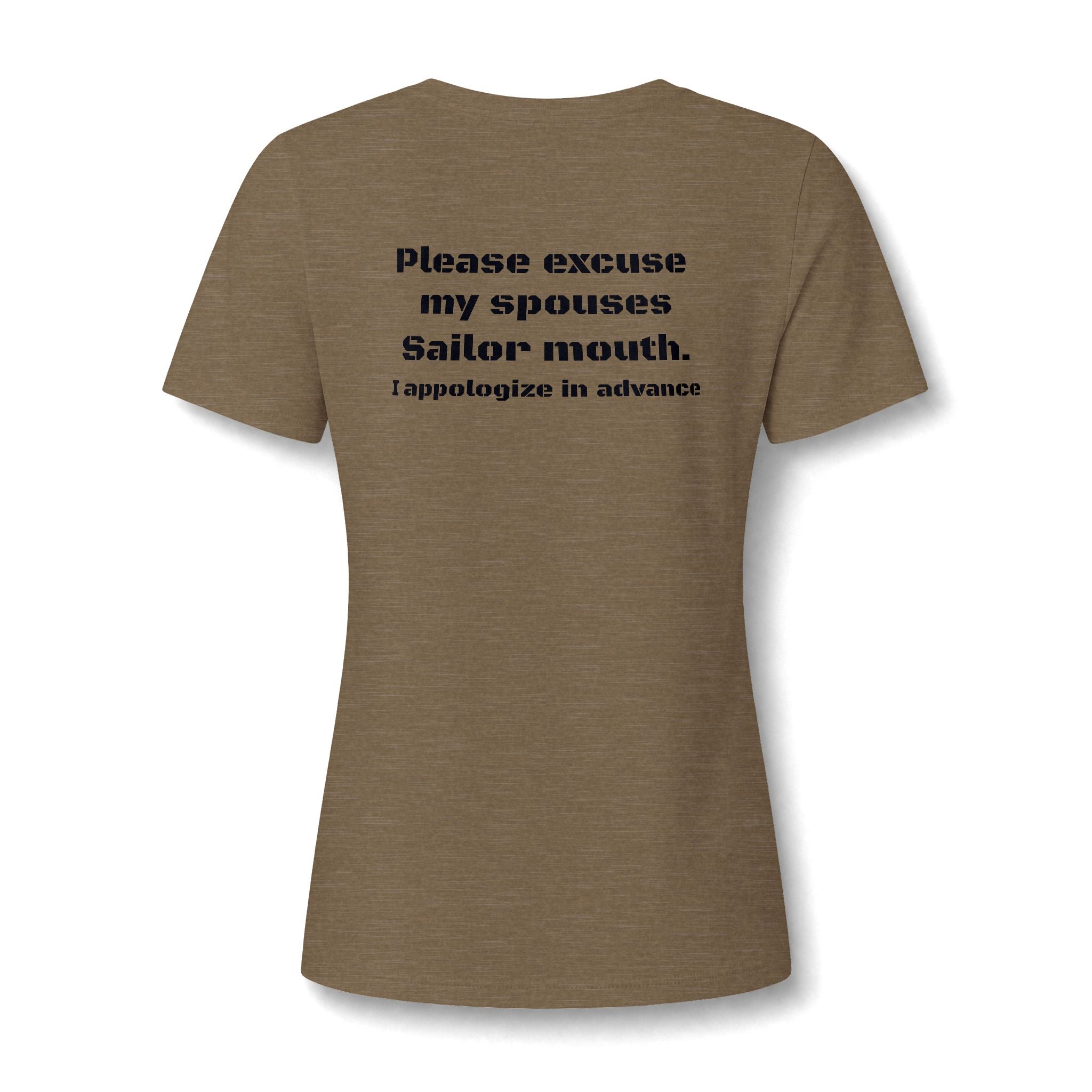 Hers 'My Spouse is a Grumpy Veteran' V-Neck Tee